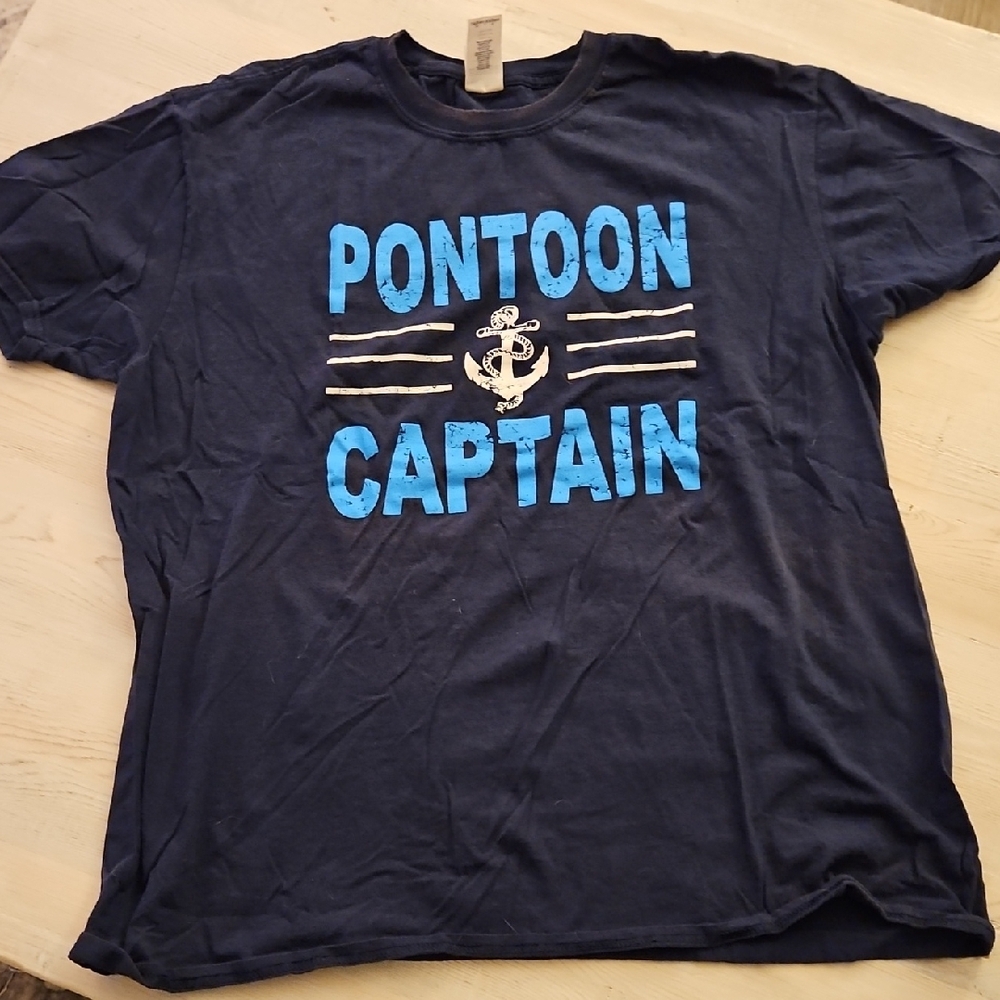 Navy Pontoon Captain Graphic Tee